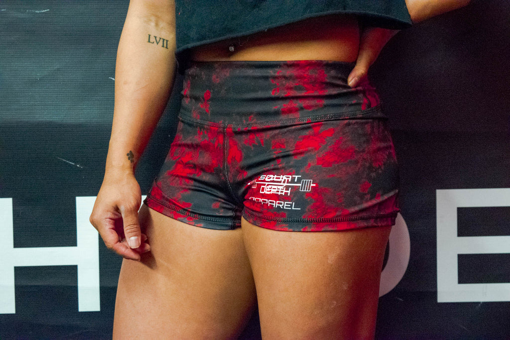 Red/Black Tie Dye Compression Shorts – Squat 2 Depth Apparel